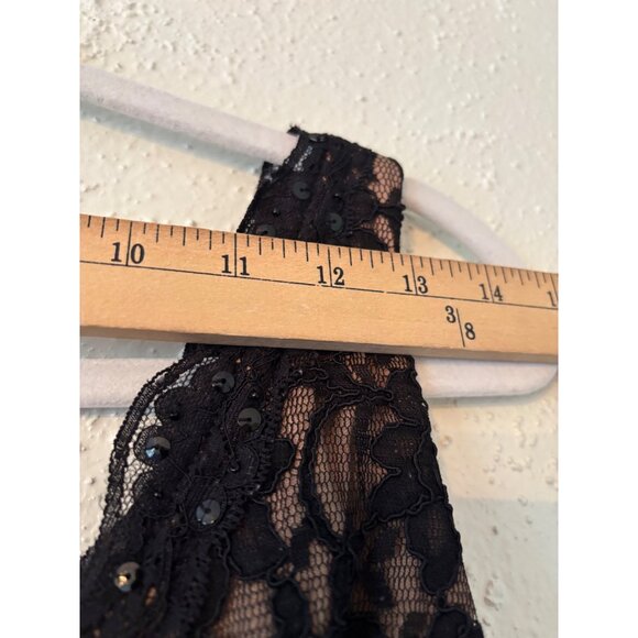 S.L. Fashions Lace Sleeveless Party Dress With Satin Waistband Sequins V-Necklin - Picture 8 of 15